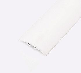 Порог (стык) Русский профиль  разноуровневый ламинированный с дюб, 30*900 мм, Белый снег